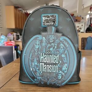 Loungefly Haunted Mansion Backpack Black and Blue
